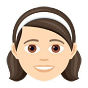 👧🏻 Emoji Niña: Tono De Piel Claro en JoyPixels 7.0.