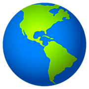 Émoji 🌎 Globe Tourné Sur Les Amériques sur JoyPixels 7.0.