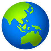🌏 Emoji Globus mit Asien und Australien JoyPixels 7.0.