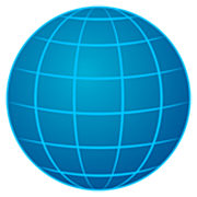 🌐 Emoji Globus mit Meridianen JoyPixels 7.0.