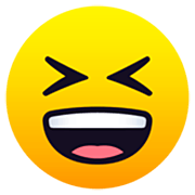 😆 Emoji grinsendes Gesicht mit zusammengekniffenen Augen JoyPixels 7.0.