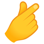 🫰 Emoji Mão Com Dedo İndicador E Polegar Cruzado na JoyPixels 7.0.