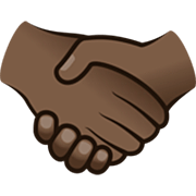 🤝🏿 Emoji Handschlag, dunkle Hautfarbe JoyPixels 7.0.
