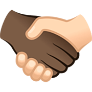 🫱🏿‍🫲🏻 Emoji Handschlag: dunkle Hautfarbe, helle Hautfarbe JoyPixels 7.0.