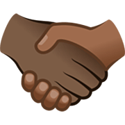 🫱🏿‍🫲🏾 Emoji Aperto De Mão: Pele Escura, Pele Morena Escura na JoyPixels 7.0.