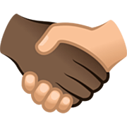 🫱🏿‍🫲🏼 Emoji Handschlag: dunkle Hautfarbe, mittelhelle Hautfarbe JoyPixels 7.0.