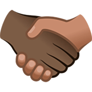 🫱🏿‍🫲🏽 Emoji Aperto De Mão: Pele Escura, Pele Morena na JoyPixels 7.0.