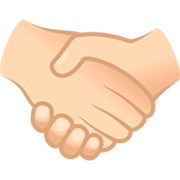 🤝🏻 Emoji Aperto De Mãos, Pele Clara na JoyPixels 7.0.
