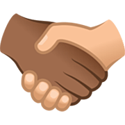 🫱🏾‍🫲🏼 Emoji Handschlag: mitteldunkle Hautfarbe, mittelhelle Hautfarbe JoyPixels 7.0.