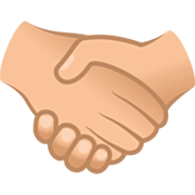 🤝🏼 Emoji Handschlag, mittelhelle Hautfarbe JoyPixels 7.0.