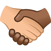 🫱🏼‍🫲🏾 Emoji Handschlag: mittelhelle Hautfarbe, mitteldunkle Hautfarbe JoyPixels 7.0.