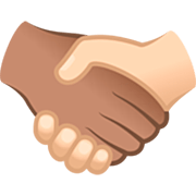 🫱🏽‍🫲🏻 Emoji Handschlag: mittlere Hautfarbe, helle Hautfarbe JoyPixels 7.0.