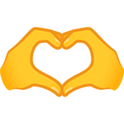 Emoji 🫶 Mani Del Cuore su JoyPixels 7.0.