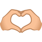 🫶🏼 Emoji Mãos De Coração: Pele Morena Clara na JoyPixels 7.0.