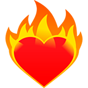Coração em chamas JoyPixels 7.0.