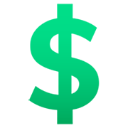 Emoji 💲 Dollaro su JoyPixels 7.0.