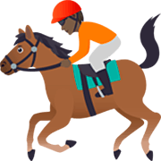 🏇🏿 Emoji Corrida De Cavalos: Pele Escura na JoyPixels 7.0.