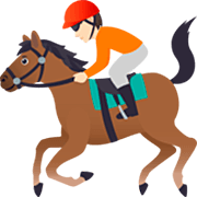 🏇🏻 Emoji Corrida De Cavalos: Pele Clara na JoyPixels 7.0.