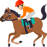 🏇🏼 Emoji Corrida De Cavalos: Pele Morena Clara na JoyPixels 7.0.