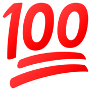 Emoji 💯 100 Punti su JoyPixels 7.0.