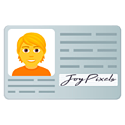🪪 Emoji Carteira De İdentidade na JoyPixels 7.0.