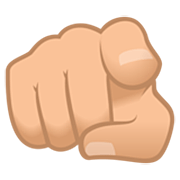 Emoji 🫵🏼 İndice Che Punta Allo Spettatore: Carnagione Abbastanza Chiara su JoyPixels 7.0.