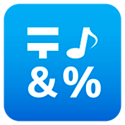 Emoji 🔣 Pulsante con simboli su JoyPixels 7.0.