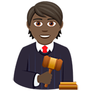 🧑🏿‍⚖️ Emoji Juiz No Tribunal: Pele Escura na JoyPixels 7.0.