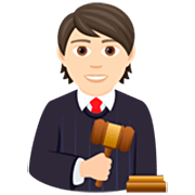 🧑🏻‍⚖️ Emoji Juiz No Tribunal: Pele Clara na JoyPixels 7.0.