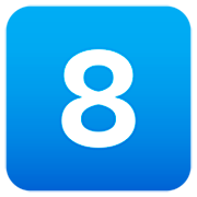 8️⃣ Emoji Teclas: 8 en JoyPixels 7.0.