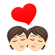 Emoji 💏🏻 Bacio Tra Coppia, Carnagione Chiara su JoyPixels 7.0.