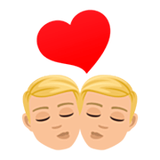 👨🏼‍❤️‍💋‍👨🏼 Emoji Beso - Hombre: Tono De Piel Claro Medio, Hombre: Tono De Piel Claro Medio en JoyPixels 7.0.