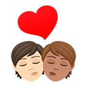 🧑🏻‍❤️‍💋‍🧑🏽 Emoji sich küssendes Paar: Person, Person, helle Hautfarbe, mittlere Hautfarbe JoyPixels 7.0.