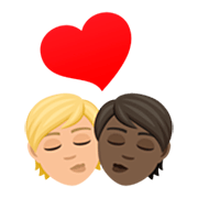 🧑🏼‍❤️‍💋‍🧑🏿 Emoji Beijo: Pessoa, Pessoa, Pele Morena Clara, Pele Escura na JoyPixels 7.0.