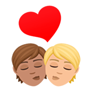 🧑🏽‍❤️‍💋‍🧑🏼 Emoji Beso: Persona, Persona, Tono De Piel Medio, Tono De Piel Claro Medio en JoyPixels 7.0.