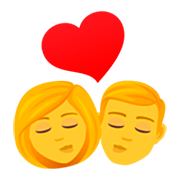 👩‍❤️‍💋‍👨 Emoji sich küssendes Paar: Frau, Mann JoyPixels 7.0.