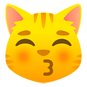 Émoji 😽 Chat Qui Fait Un Bisou sur JoyPixels 7.0.