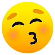 😚 Emoji küssendes Gesicht mit geschlossenen Augen JoyPixels 7.0.