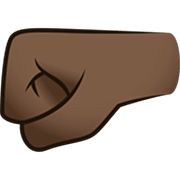 🤛🏿 Emoji Punho Esquerdo: Pele Escura na JoyPixels 7.0.