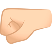 🤛🏻 Emoji Puño Hacia La Izquierda: Tono De Piel Claro en JoyPixels 7.0.