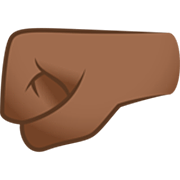 🤛🏾 Emoji Punho Esquerdo: Pele Morena Escura na JoyPixels 7.0.