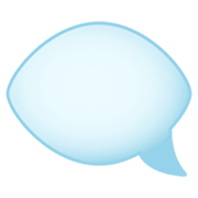 Emoji 🗨️ Nuvoletta Nera su JoyPixels 7.0.