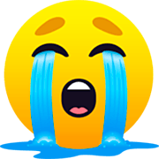 😭 Emoji Cara Llorando Fuerte en JoyPixels 7.0.