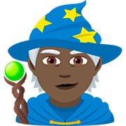 🧙🏿 Emoji Persona Maga: Tono De Piel Oscuro en JoyPixels 7.0.
