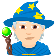 Emoji 🧙🏻 Mago: Carnagione Chiara su JoyPixels 7.0.