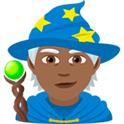 🧙🏾 Emoji Mago: Pele Morena Escura na JoyPixels 7.0.