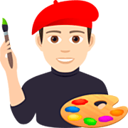 👨🏻‍🎨 Emoji Artista Plástico: Pele Clara na JoyPixels 7.0.