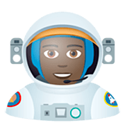 👨🏿‍🚀 Emoji Astronauta Homem: Pele Escura na JoyPixels 7.0.