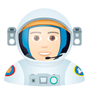 👨🏻‍🚀 Emoji Astronauta Hombre: Tono De Piel Claro en JoyPixels 7.0.