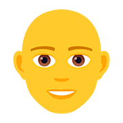 Émoji 👨‍🦲 Homme : Chauve sur JoyPixels 7.0.